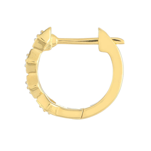 Cercei din Argint 925 Placat cu Aur ( 2.15 grame ) cu Diamant Alb 0.08 Carate