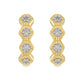 Cercei din Argint 925 Placat cu Aur ( 2.15 grame ) cu Diamant Alb 0.08 Carate