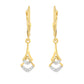 Cercei din Argint 925 Placat cu Aur ( 1.37 grame ) cu Diamant Alb 0.09 Carate