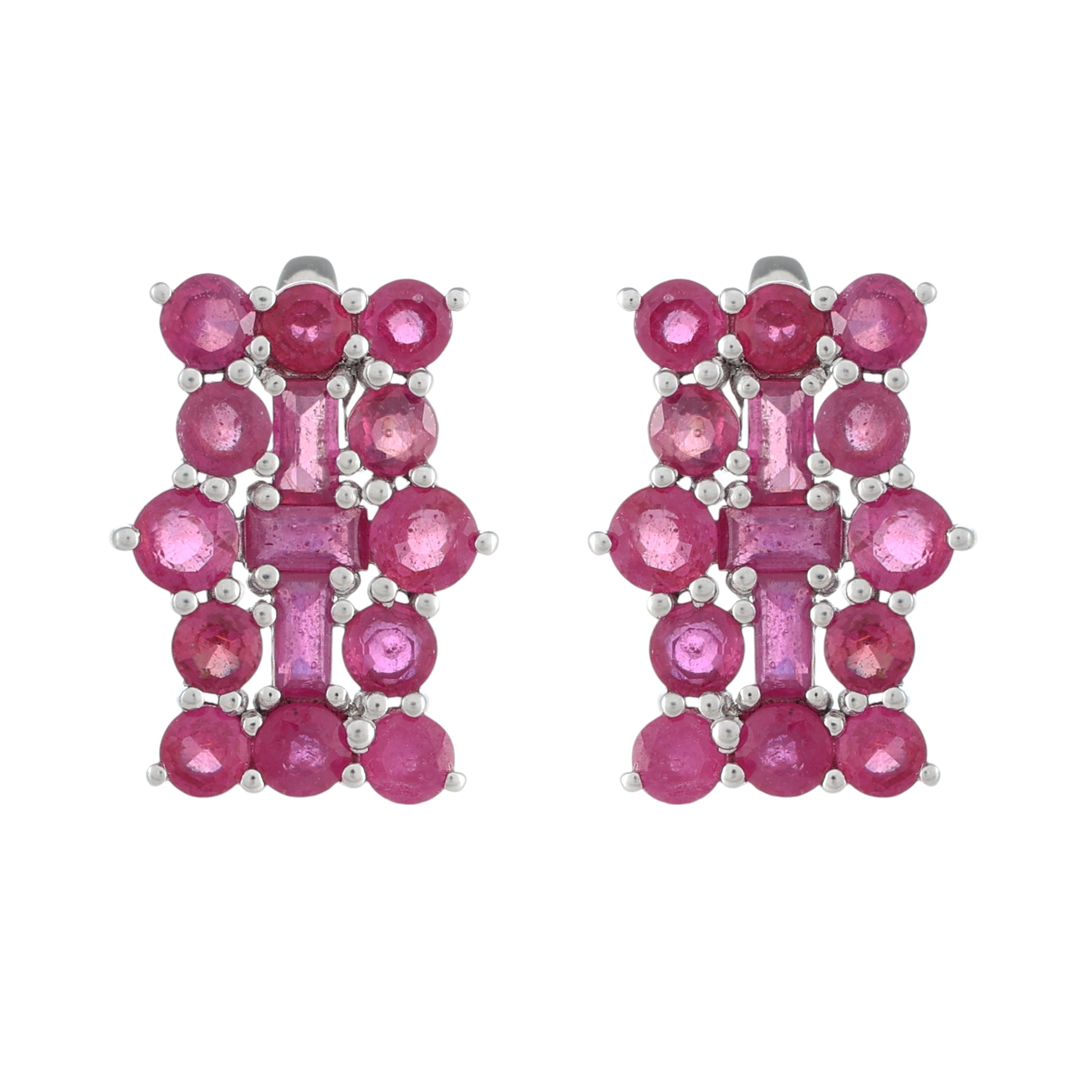 Cercei din Argint 925 ( 3.36 grame ) cu Rubin Thailandez 6.06 Carate 1 