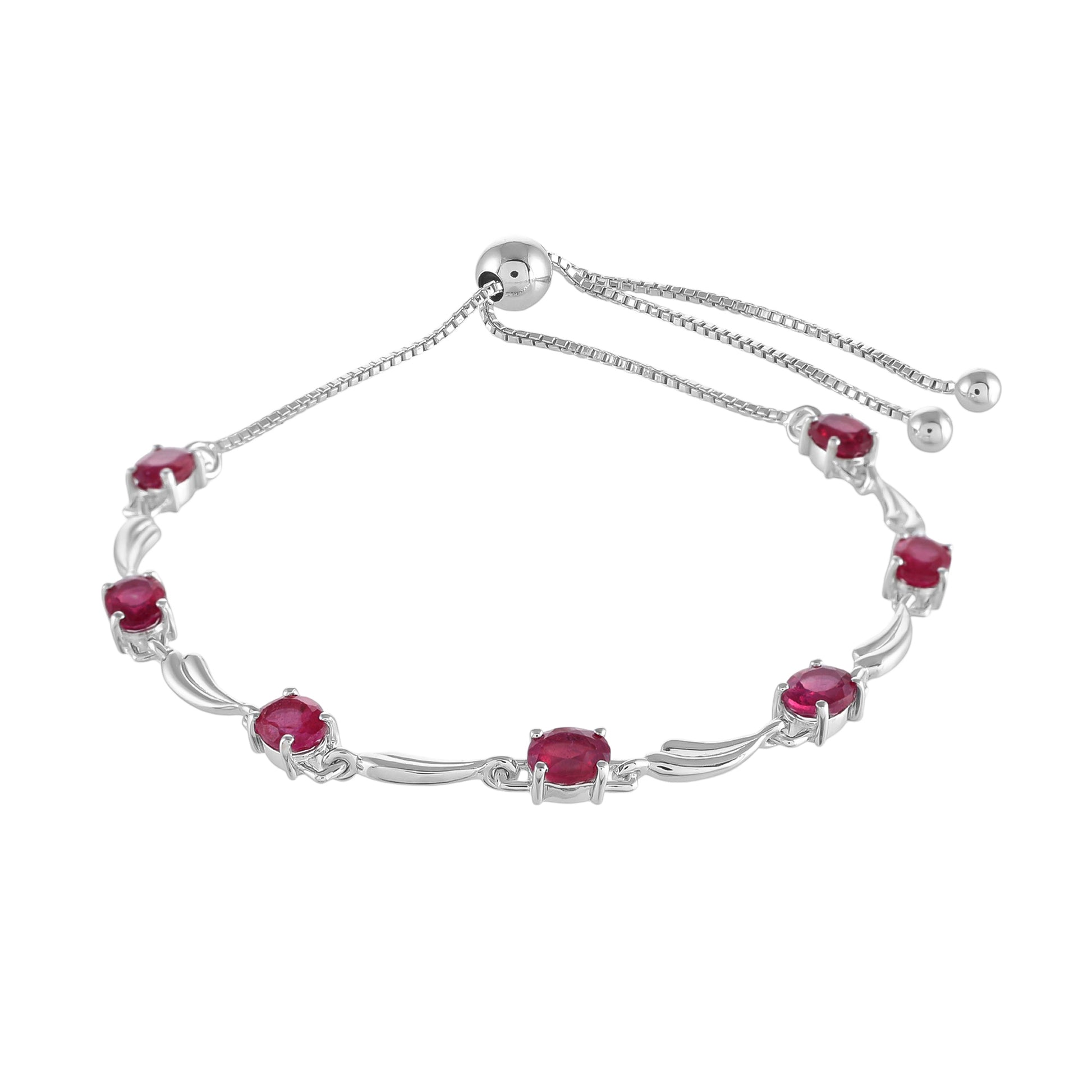 Brățară din Argint 925 ( 4.64 grame ) cu Rubin Thailandez 3.88 Carate 2 