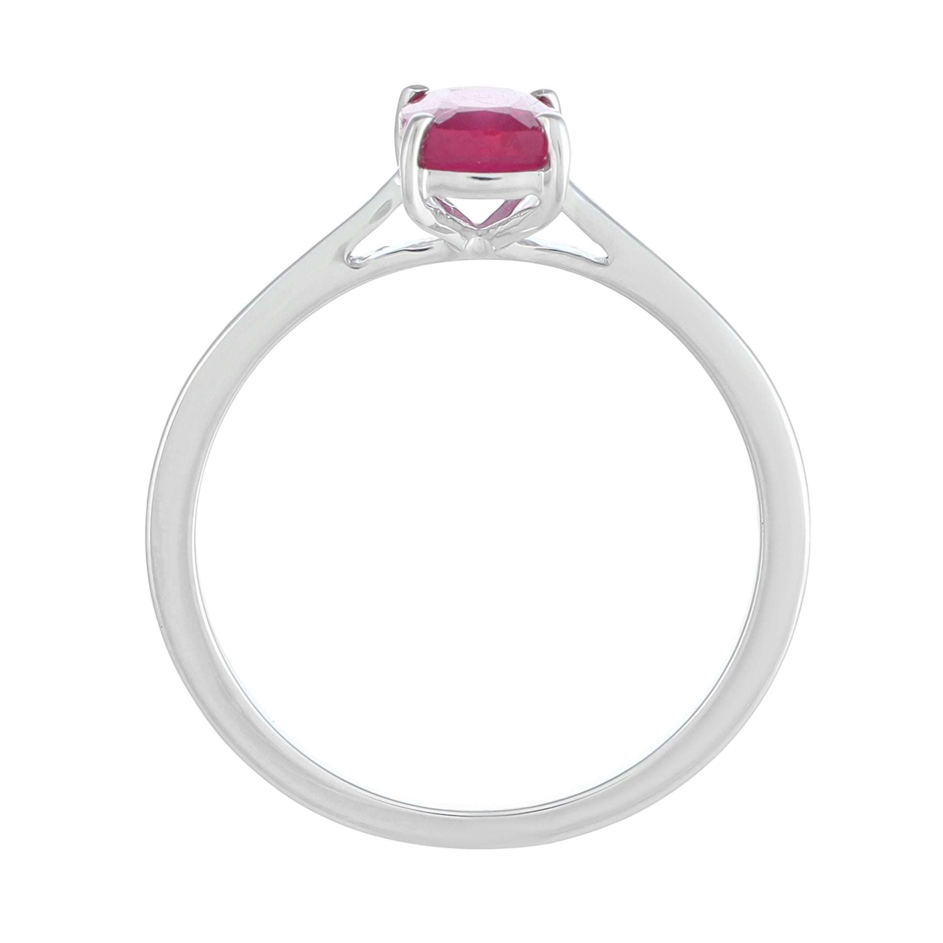 Inel din Argint 925 ( 1.44 grame ) cu Rubin Thailandez 1.28 Carate 4 