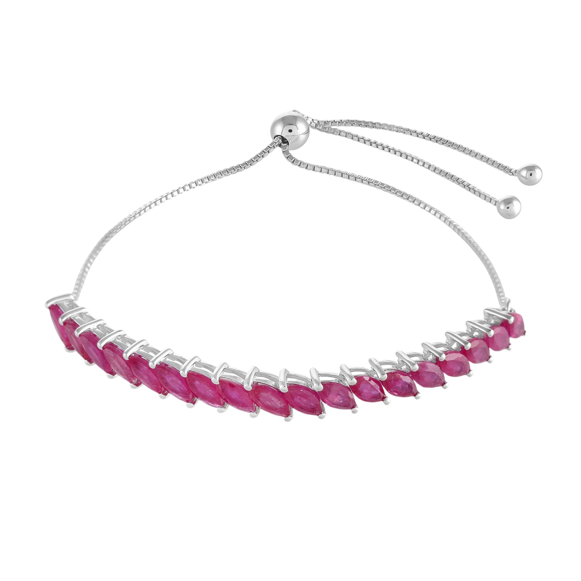Brățară din Argint 925 ( 5.2 grame ) cu Rubin Thailandez 6.68 Carate 1 