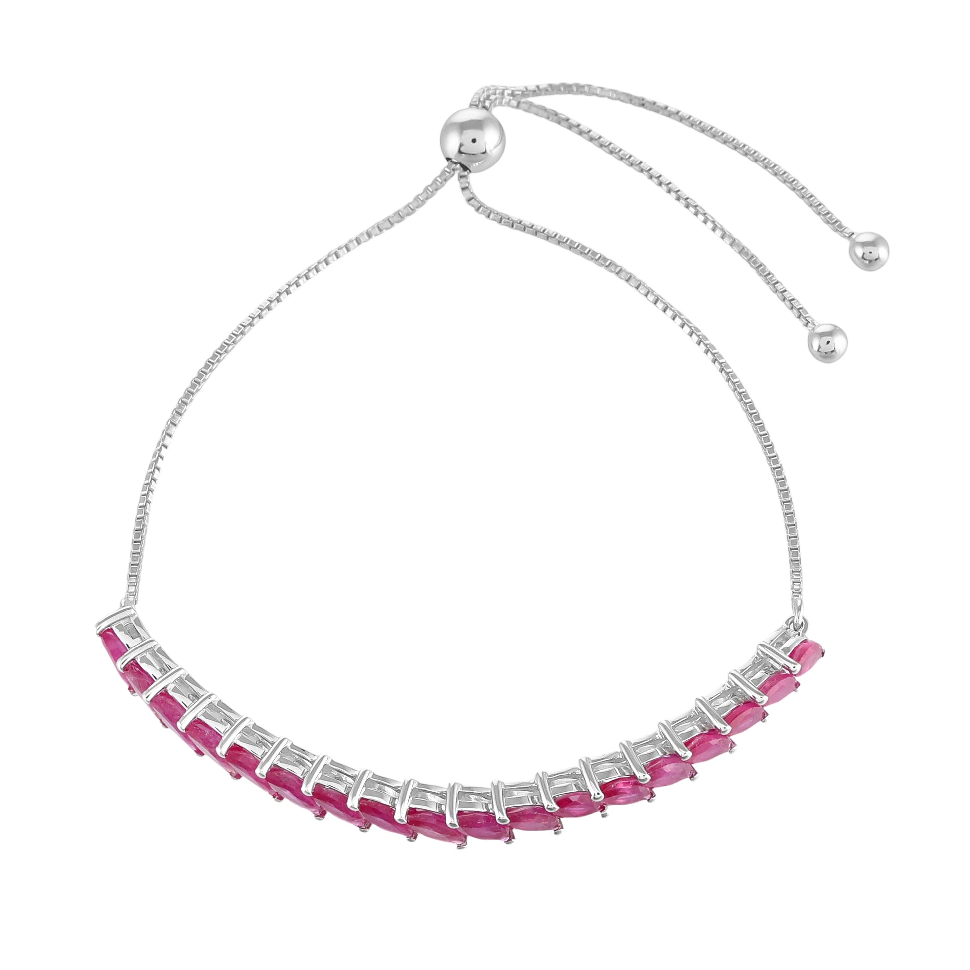 Brățară din Argint 925 ( 5.2 grame ) cu Rubin Thailandez 6.68 Carate 2 