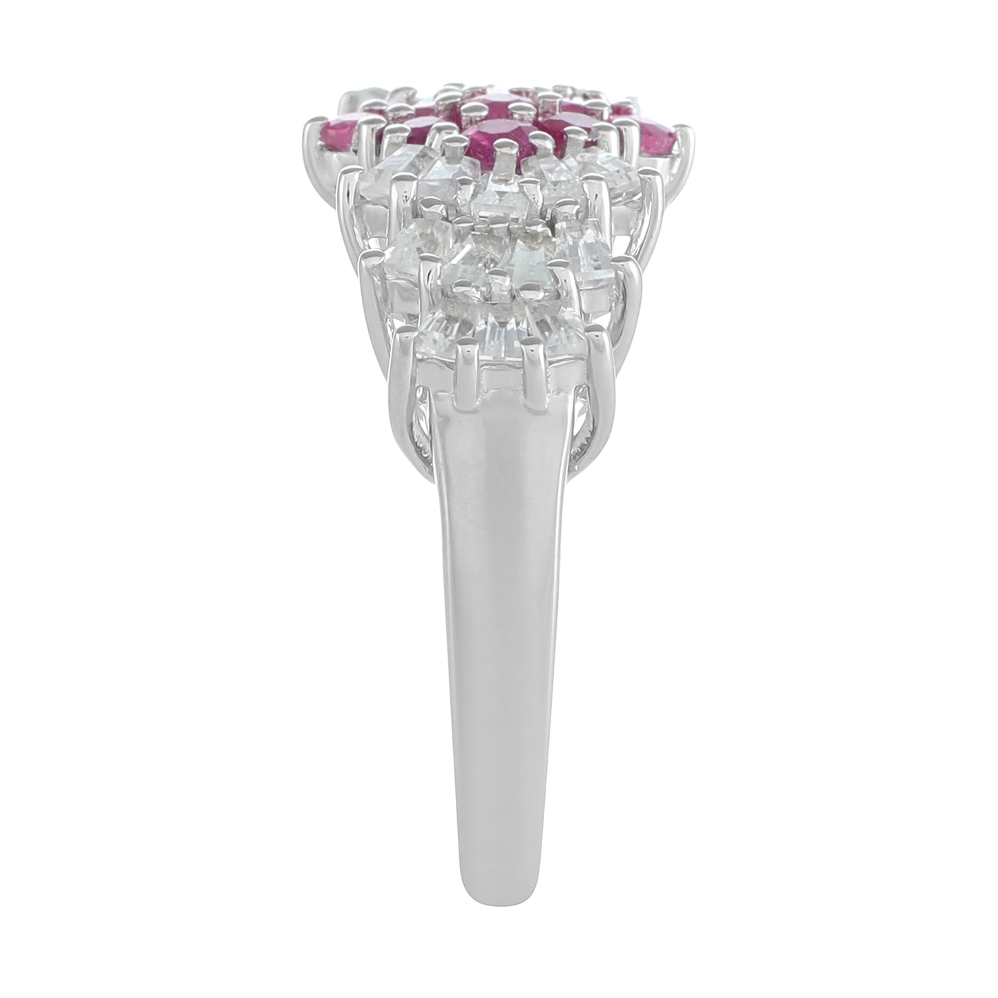 Inel din Argint 925 ( 3.11 grame ) cu Rubin Thailandez și Topaz Alb 1.61 Carate