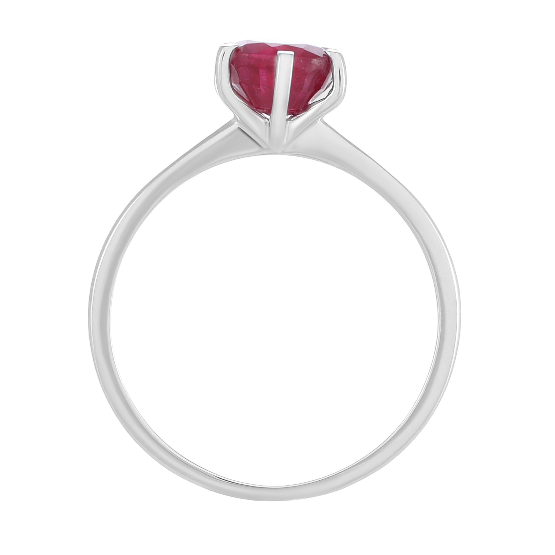 Inel din Argint 925 ( 1.25 grame ) cu Rubin Thailandez 1.29 Carate 4 