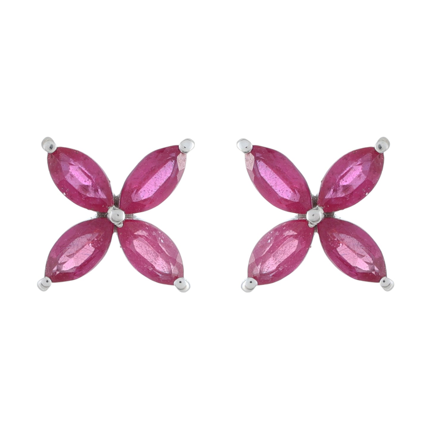 Cercei din Argint 925 ( 1.85 grame ) cu Rubin Thailandez 2.76 Carate