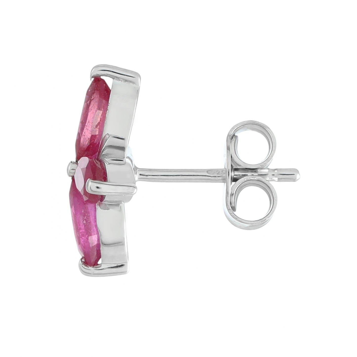 Cercei din Argint 925 ( 1.85 grame ) cu Rubin Thailandez 2.76 Carate