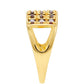 Inel din Argint 925 Placat cu Aur ( 2.94 grame ) cu Diamant Roșu 0.56 Carate
