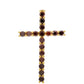 Cruce Pandantiv din Argint 925 Placat cu Aur ( 1.23 grame ) cu Diamant Roșu 0.43 Carate