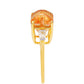 Inel din Argint 925 Placat cu Aur ( 2.41 grame ) cu Cuarț Padparadscha și Zircon Natural 7.9 Carate