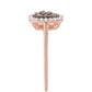 Inel din Argint 925 Placat cu Aur Roz ( 2.14 grame ) cu Diamant de culoarea Șampaniei și Diamant Alb 0.43 Carate