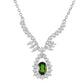 Colier din Argint 925 ( 4.97 grame ) cu Cromdiopsid și Topaz Alb 2.01 Carate