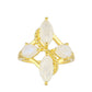 Inel din Argint 925 Placat cu Aur ( 3.19 grame ) cu Piatra Lunii Curcubeu 2.98 Carate
