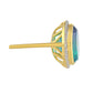 Inel din Argint 925 Placat cu Aur ( 3.49 grame ) cu Cuarț Păun și Topaz Alb 9.58 Carate