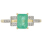 Inel din Aur de 9K ( 1.69 grame ) cu Smarald Brazilian și Topaz Alb 1.07 Carate