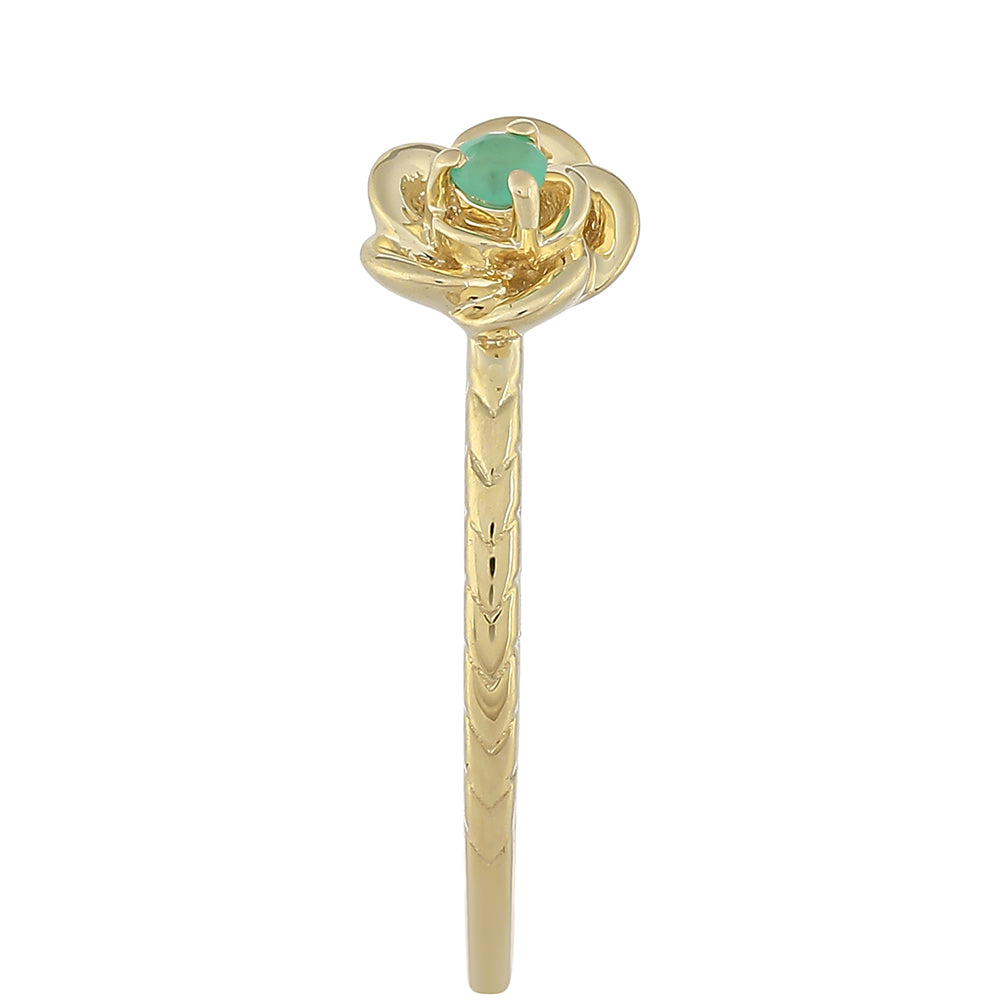 Inel din Aur de 9K ( 1.23 grame ) cu Smarald Brazilian 0.03 Carate 3 