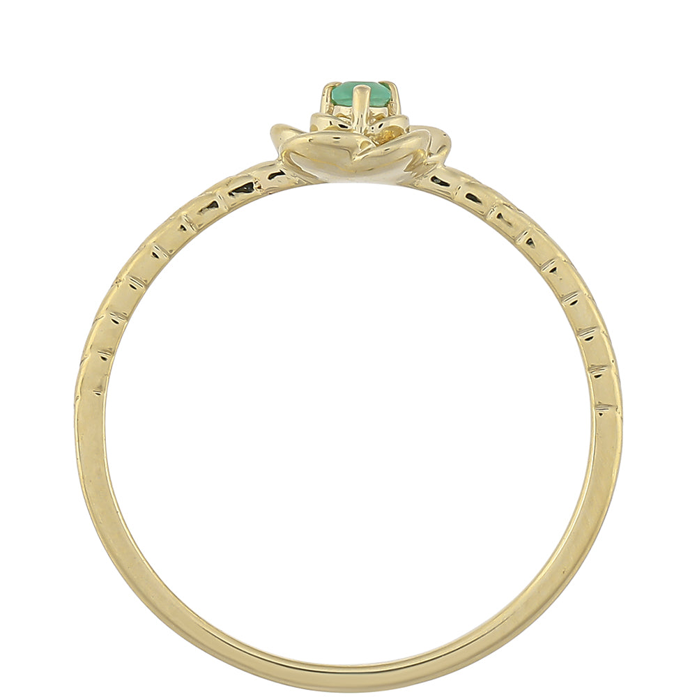 Inel din Aur de 9K ( 1.23 grame ) cu Smarald Brazilian 0.03 Carate