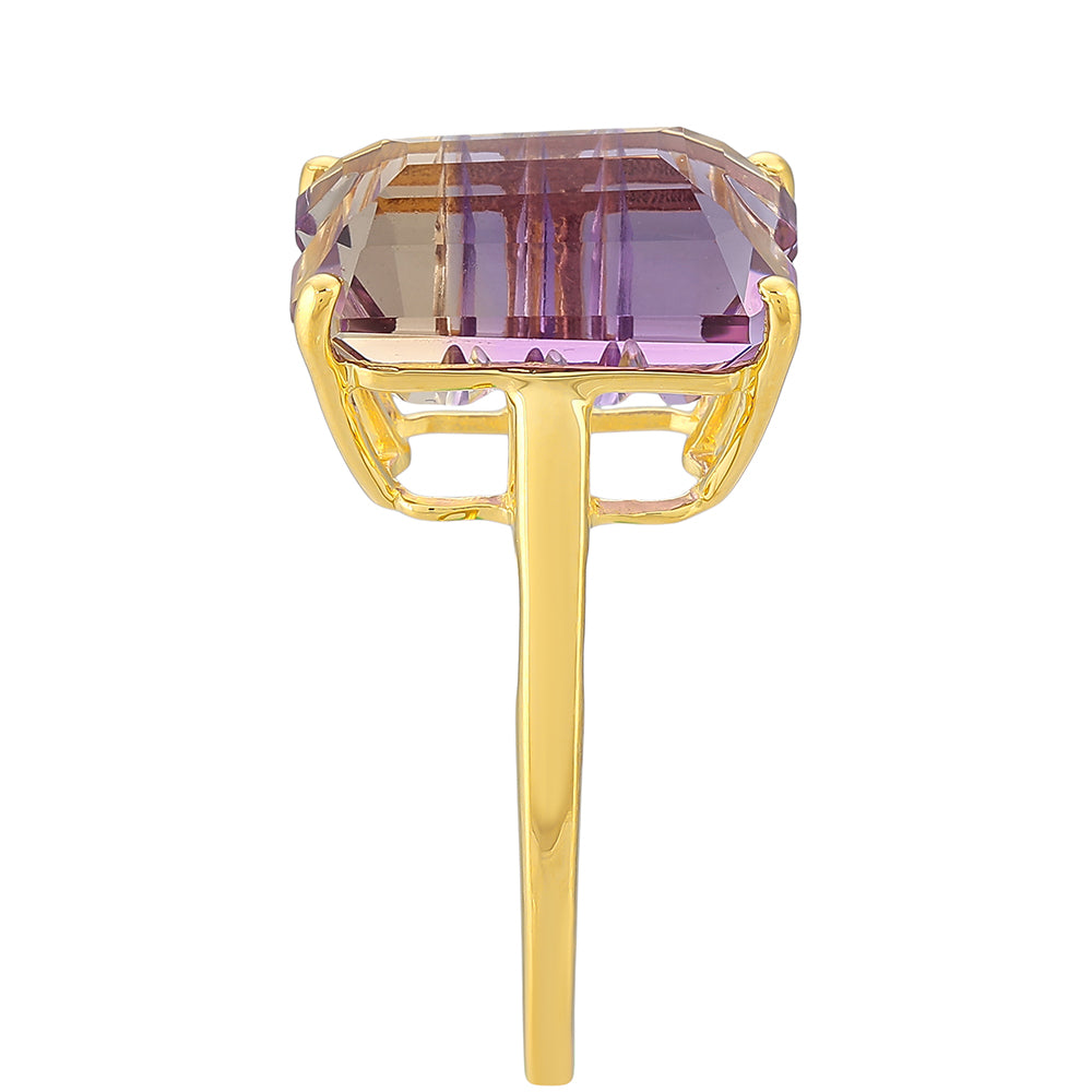 Inel din Argint 925 Placat cu Aur ( 1.83 grame ) cu Ametrin 7.51 Carate