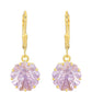 Cercei din Argint 925 Placat cu Aur ( 2.06 grame ) cu Ametist Rose de France 7.19 Carate