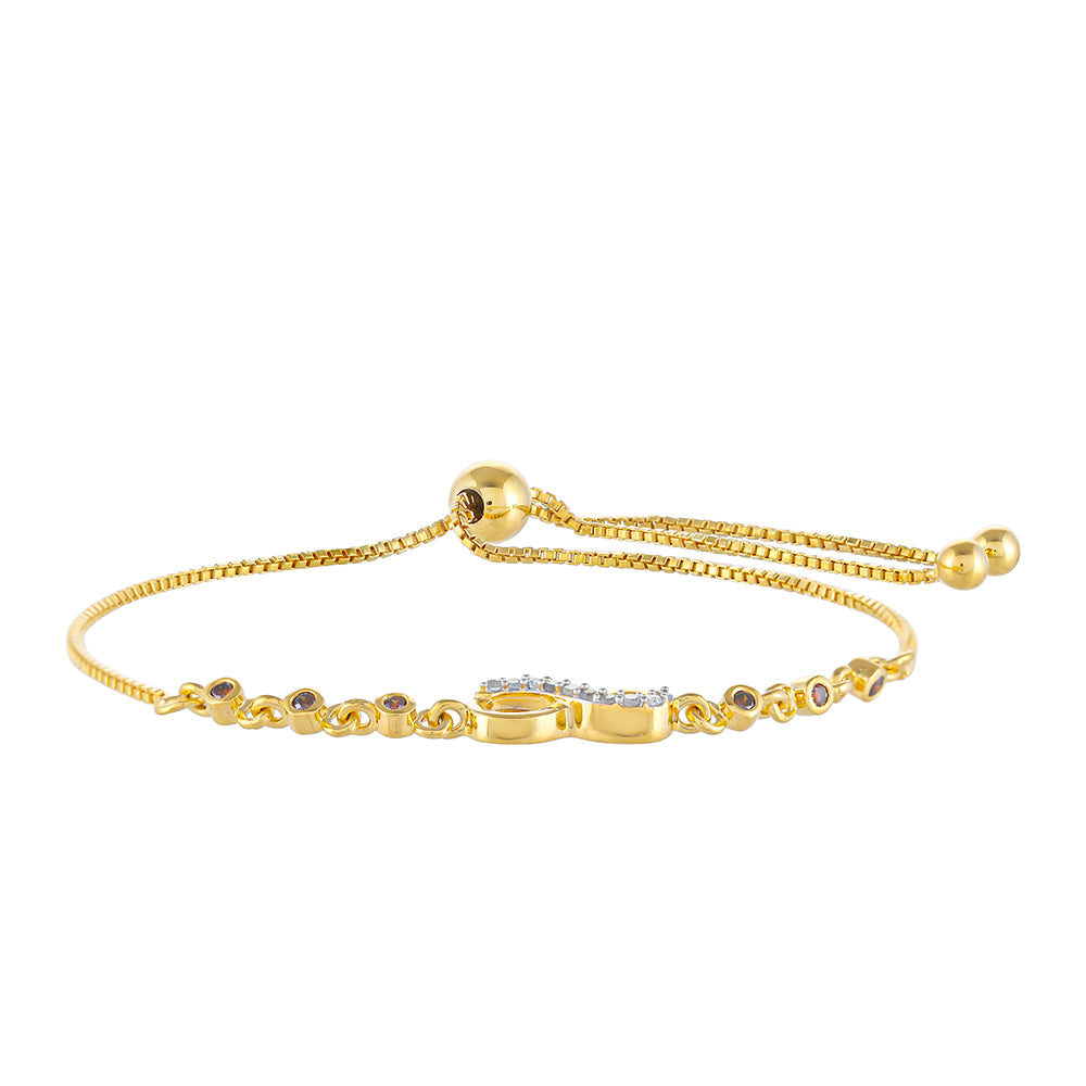 Brățară din Argint 925 Placat cu Aur ( 3.49 grame ) cu Diamant Roșu și Diamant Alb 0.17 Carate 2 