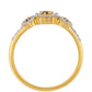 Inel din Argint 925 Placat cu Aur ( 1.96 grame ) cu Diamant Roșu și Diamant Alb 0.4 Carate