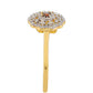 Inel din Argint 925 Placat cu Aur ( 1.95 grame ) cu Diamant Roșu și Diamant Alb 0.33 Carate