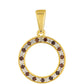 Pandantiv din Argint 925 Placat cu Aur ( 1.59 grame ) cu Diamant Roșu și Diamant Alb 0.33 Carate