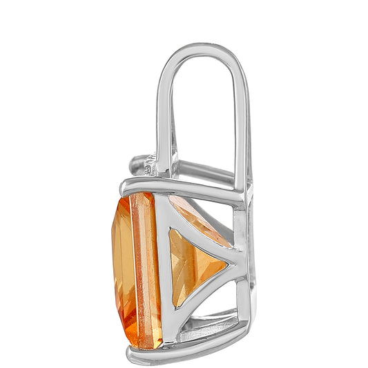 Pandantiv din Argint 925 ( 1.2 grame ) cu Cuarț Padparadscha și Topaz Alb 4.75 Carate