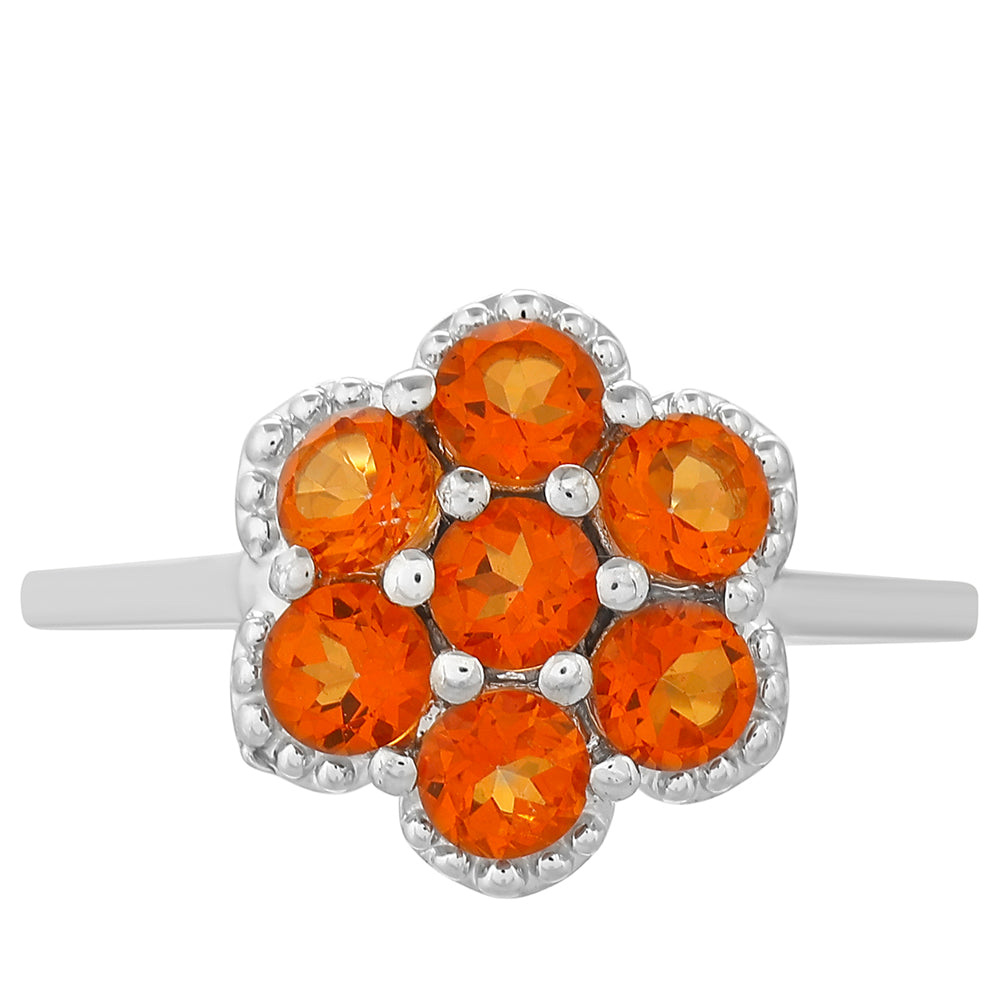 Inel din Argint 925 ( 2.43 grame ) cu Cuarț Padparadscha 1.52 Carate 1 