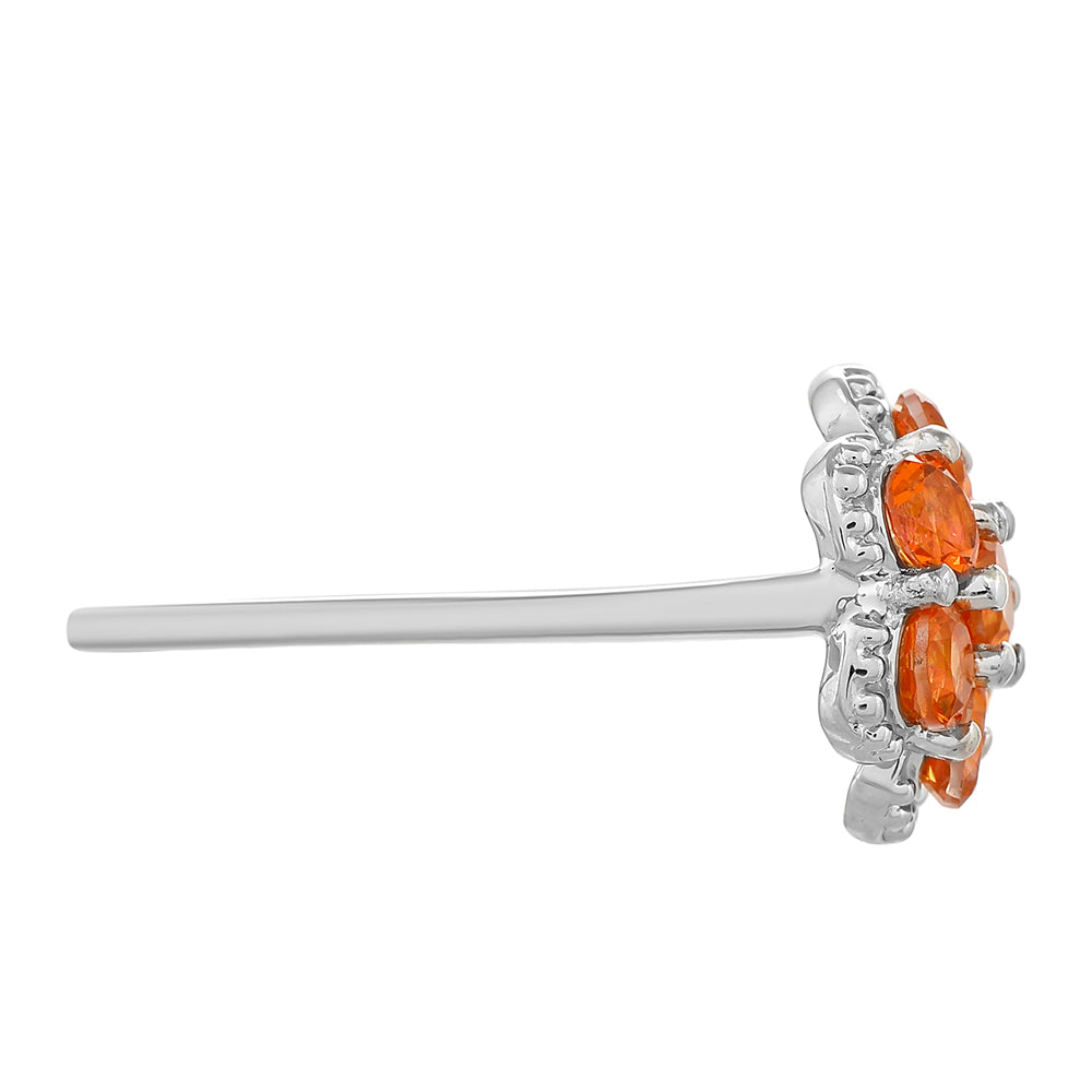 Inel din Argint 925 ( 2.43 grame ) cu Cuarț Padparadscha 1.52 Carate 2 