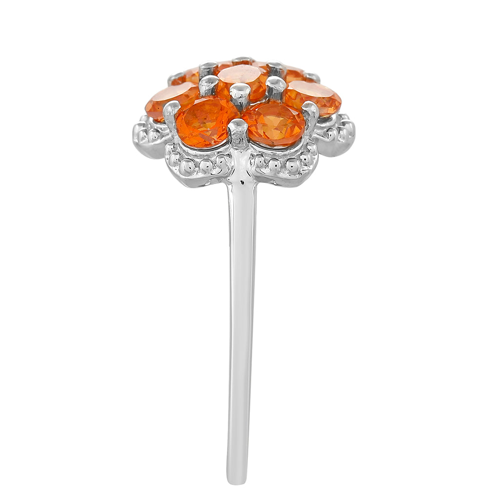 Inel din Argint 925 ( 2.43 grame ) cu Cuarț Padparadscha 1.52 Carate