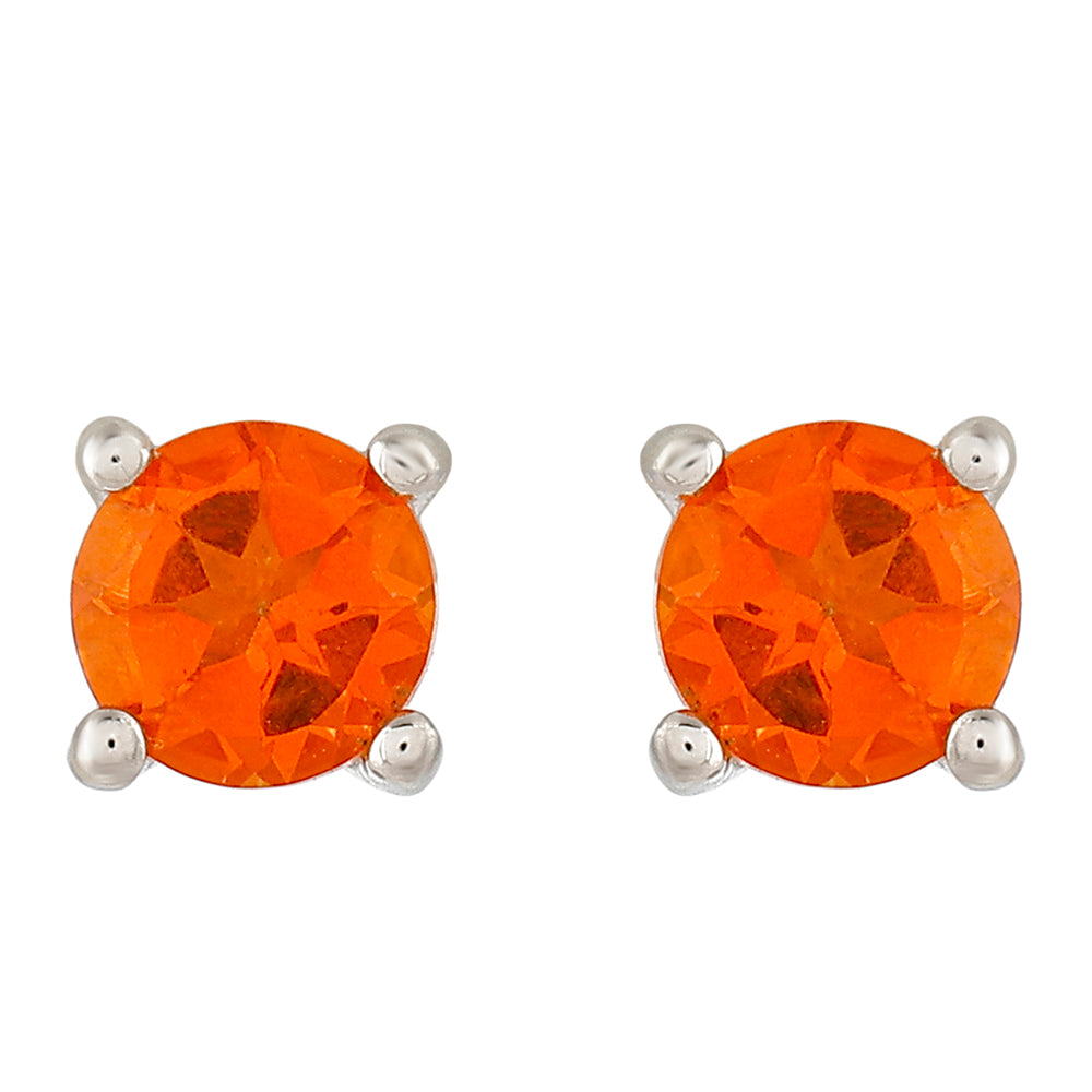 Cercei din Argint 925 ( 0.96 grame ) cu Cuarț Padparadscha 0.63 Carate 1 