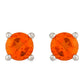 Cercei din Argint 925 ( 0.96 grame ) cu Cuarț Padparadscha 0.63 Carate