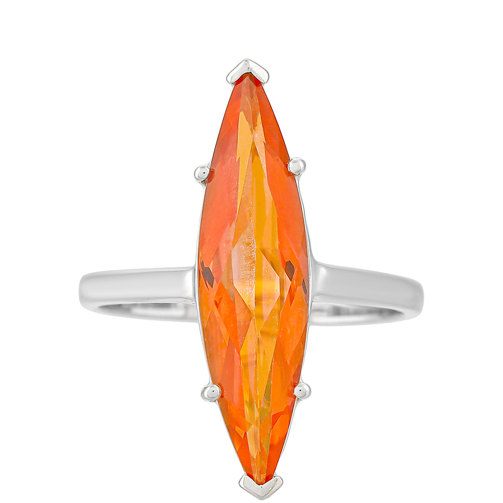 Inel din Argint 925 ( 2.44 grame ) cu Cuarț Padparadscha 3.56 Carate