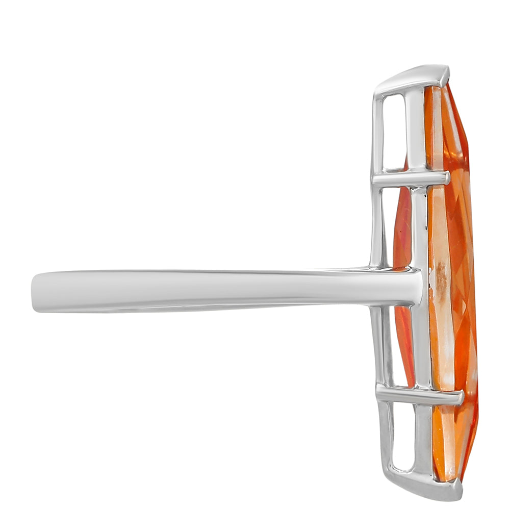 Inel din Argint 925 ( 2.44 grame ) cu Cuarț Padparadscha 3.56 Carate