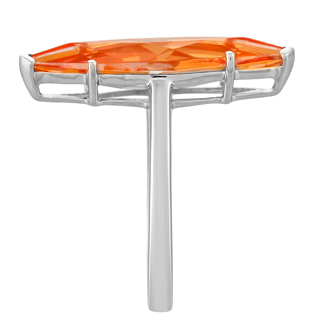 Inel din Argint 925 ( 2.44 grame ) cu Cuarț Padparadscha 3.56 Carate