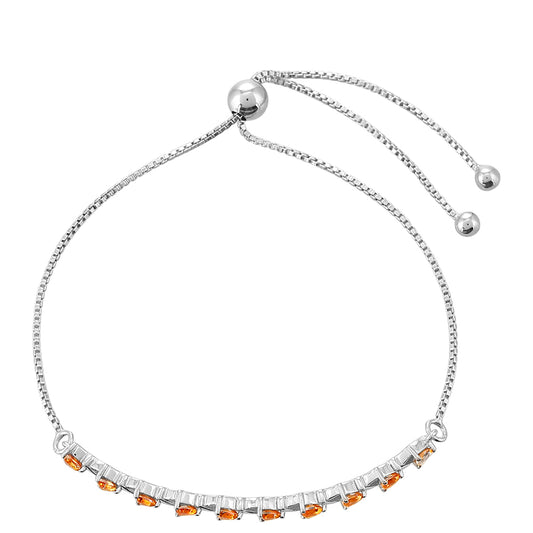 Brățară din Argint 925 ( 3.9 grame ) cu Cuarț Padparadscha 1.21 Carate