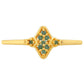 Inel din Argint 925 Placat cu Aur ( 1.17 grame ) cu Diamant Verde 0.08 Carate