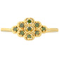 Inel din Argint 925 Placat cu Aur ( 1.47 grame ) cu Diamant Verde 0.13 Carate