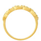Inel din Argint 925 Placat cu Aur ( 1.96 grame ) cu Diamant Verde 0.16 Carate