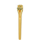 Inel din Argint 925 Placat cu Aur ( 1.38 grame ) cu Diamant Verde 0.12 Carate