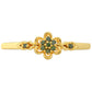 Inel din Argint 925 Placat cu Aur ( 1.58 grame ) cu Diamant Verde 0.06 Carate