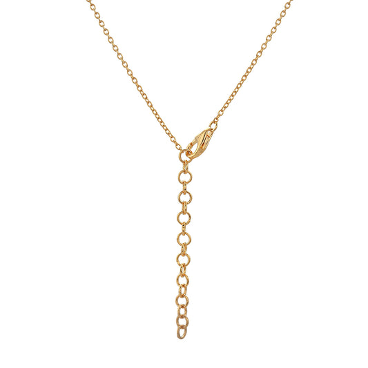 Colier din Argint 925 Placat cu Aur ( 4.53 grame ) cu Diamant Verde 0.1 Carate