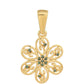 Pandantiv din Argint 925 Placat cu Aur ( 1.59 grame ) cu Diamant Verde 0.08 Carate