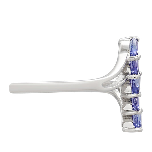 Inel din Argint 925 ( 2.12 grame ) cu Tanzanit AAA 0.75 Carate