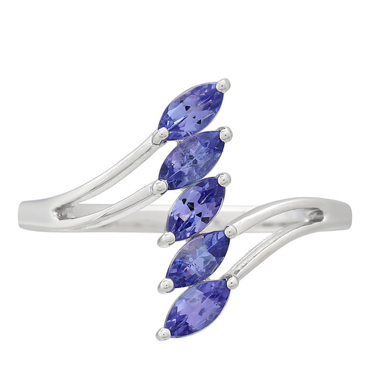 Inel din Argint 925 ( 2.12 grame ) cu Tanzanit AAA 0.75 Carate