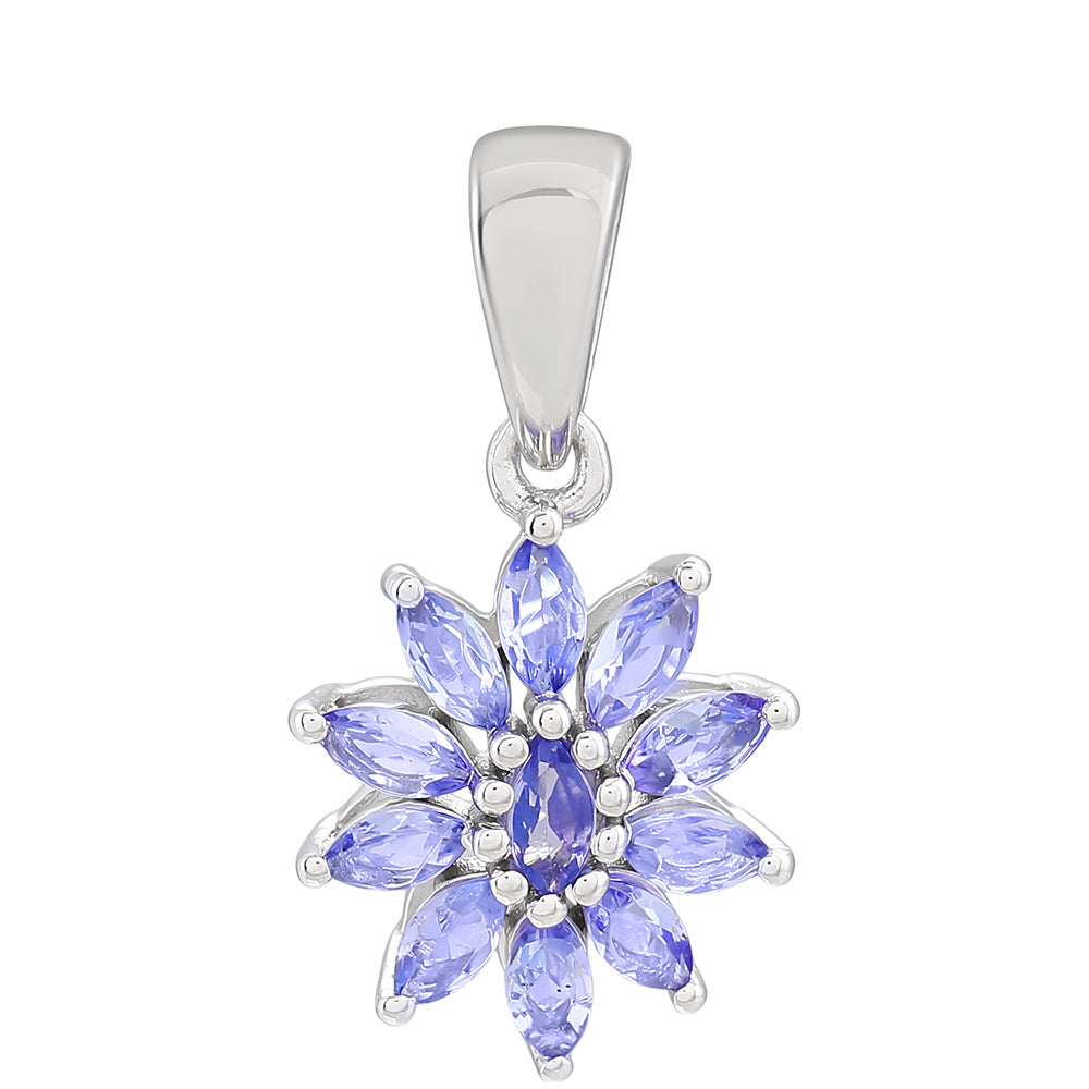 Pandantiv din Argint 925 ( 1.51 grame ) cu Tanzanit AAA 0.8 Carate