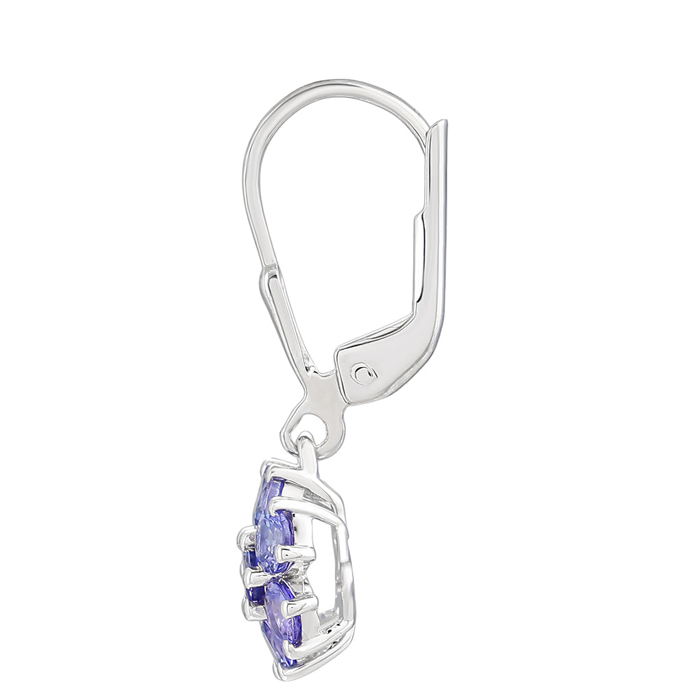 Cercei din Argint 925 ( 1.96 grame ) cu Tanzanit AAA 1.68 Carate 2 