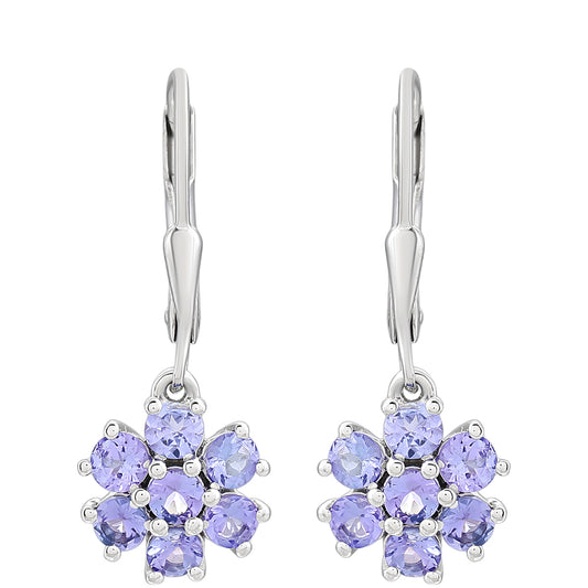 Cercei din Argint 925 ( 1.96 grame ) cu Tanzanit AAA 1.68 Carate